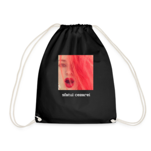 sfatul cezarei - people laugh at angels - Drawstring Bag