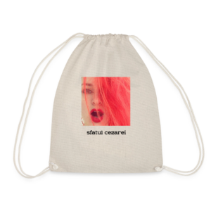 sfatul cezarei - menschen lachen über engel - kordelzugtasche